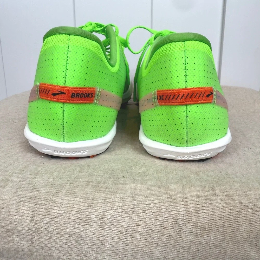 Brooks Wire v7 XC Track Racing Spikes‎ Neon Green Orange Mens Size 13
